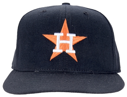 Lot of (2) Craig Biggio Game Used Houston Astros Caps 